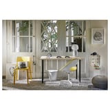 LAGKAPTEN Piano tavolo, mordente bianco effetto rovere, 120x60 cm