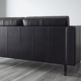LANDSKRONA Divano a 2 posti, Grann/Bomstad nero/legno/nero