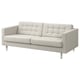 LANDSKRONA Divano a 3 posti, Gunnared beige/metallo