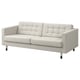 LANDSKRONA Divano a 3 posti, Gunnared beige/nero/legno