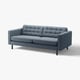 LANDSKRONA Divano a 3 posti, Gunnared blu/legno/nero