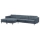 LANDSKRONA Divano a 5 posti, con chaise-longue/Gunnared blu/metallo