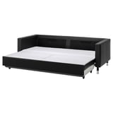 LANDSKRONA Divano letto a 3 posti, Grann/Bomstad nero/metallo