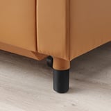 LANDSKRONA Divano letto a 3 posti, Grann/Bomstad ocra bruna/legno/nero