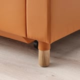 LANDSKRONA Divano letto a 3 posti, Grann/Bomstad ocra bruna/legno