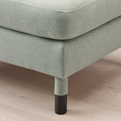 LANDSKRONA Poggiapiedi, Gunnared verde chiaro/legno/nero