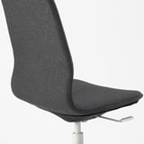 LÅNGFJÄLL Sedia per riunioni, Gunnared grigio scuro/bianco