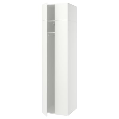 LASTARE Combinazione di guardaroba, bianco/con elemento top, 60x62x236 cm
