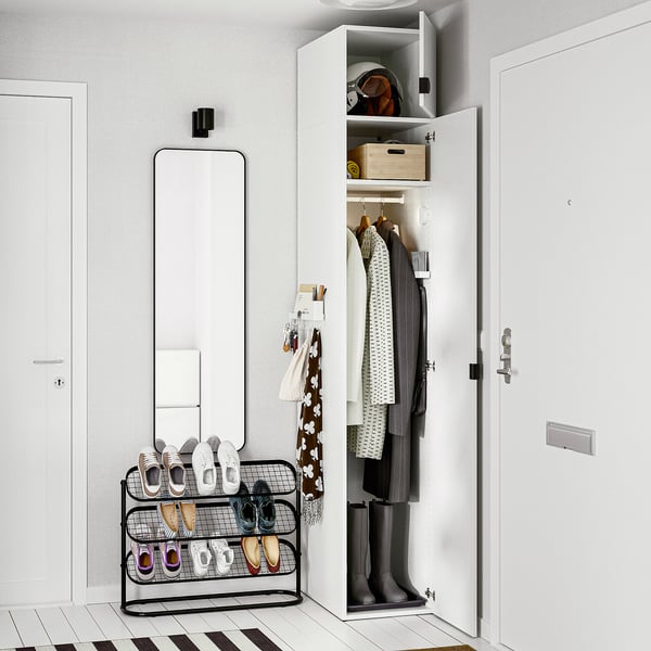 LASTARE Combinazione di guardaroba, bianco/con elemento top, 40x62x236 cm