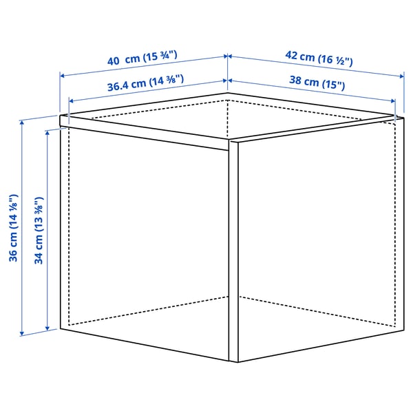 LASTARE Elemento top con anta, bianco, 40x42x36 cm