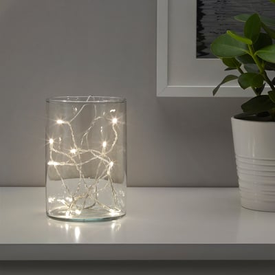 LEDFYR Illuminazione a LED 12 luci, per interni/a batterie color argento