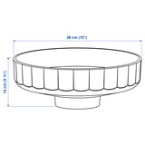 LERSJÖN Lavabo da appoggio con sifone, bianco, 38x14 cm