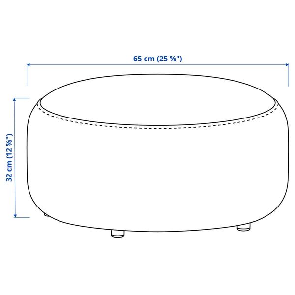 LILLESÄTER Pouf, Gunnared blu scuro