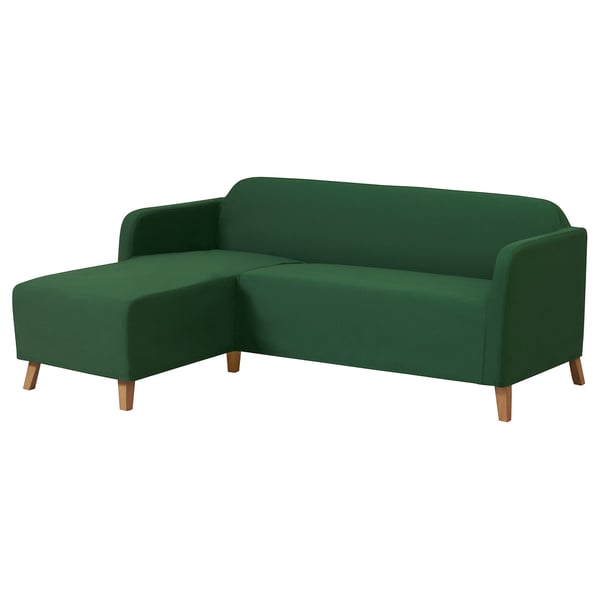 LINANÄS copridivano per divano 3/chaise-lon, Vissle verde scuro - IKEA  Svizzera