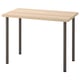 LINNMON / ADILS Scrivania, effetto rovere con mordente bianco/grigio scuro, 100x60 cm