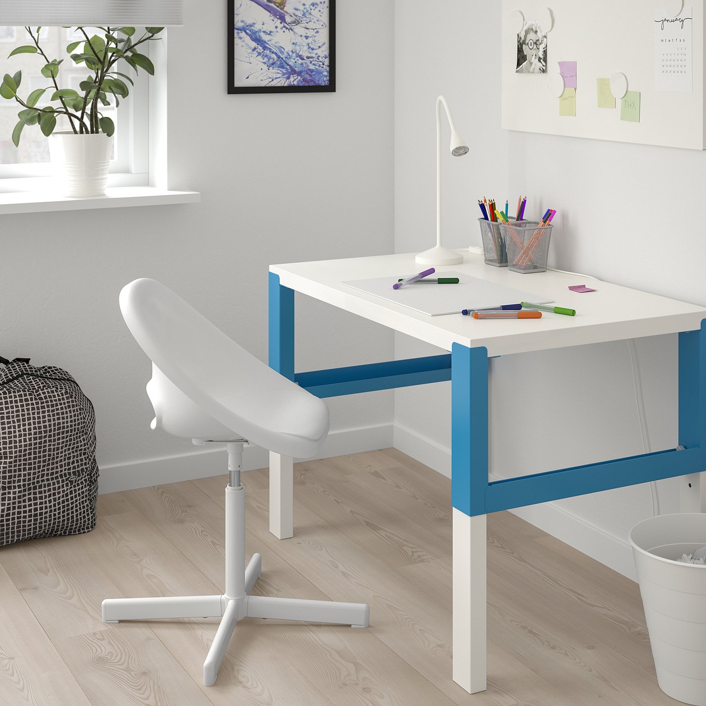 LOBERGET / SIBBEN Sedia da scrivania per bambini, bianco - IKEA Svizzera