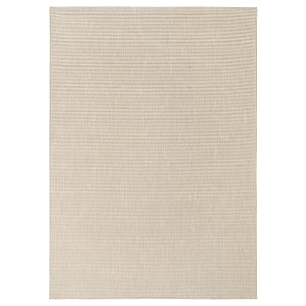 LUFTFARTYG Tappeto tessitura piatta int/est, beige/a righe, 200x300 cm