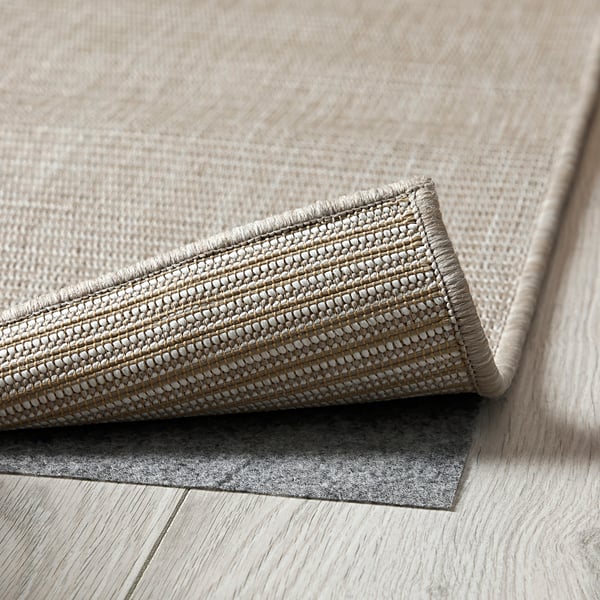 LUFTFARTYG Tappeto tessitura piatta int/est, beige/a righe, 200x300 cm