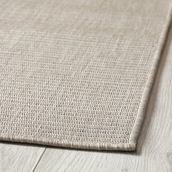 LUFTFARTYG Tappeto tessitura piatta int/est, beige/a righe, 200x300 cm