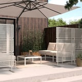 LUNGÖN Paravento, bianco sporco interno/da esterno, 140x80x40 cm