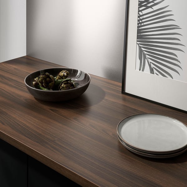 LYSEKIL Rivestimento da parete, double-face inox/ottone, 119.6x55 cm