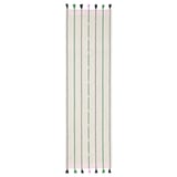 MÄVINN Runner, bianco sporco/verde a righe, 35x130 cm