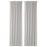 MAJGULL Tenda semioscurante, 2 teli, grigio chiaro/con nastro arricciatende, 145x250 cm