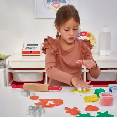 UNDERHÅLLA set costruzioni in legno, 40 pezzi, multicolore - IKEA Italia