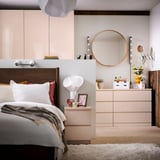 MALM Cassettiera con 2 cassetti, salmone/lucido, 40x55 cm