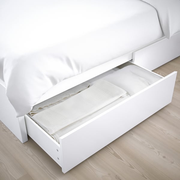 malm contenitore struttura letto alta bianco 200 cm