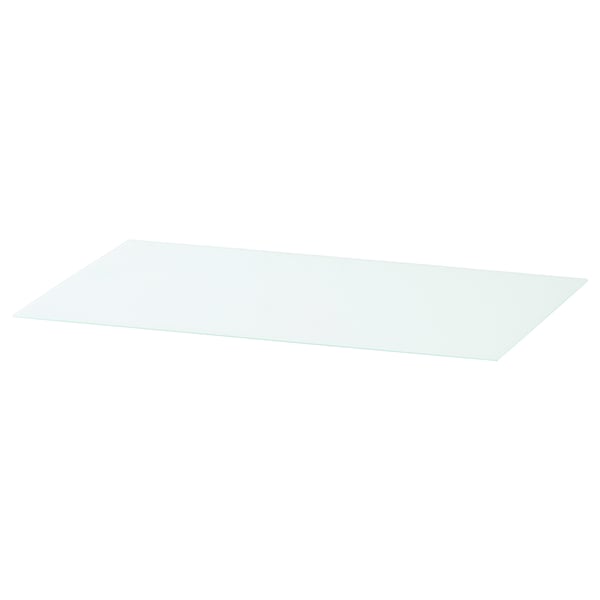 MALM Piano in vetro, bianco, 80x48 cm