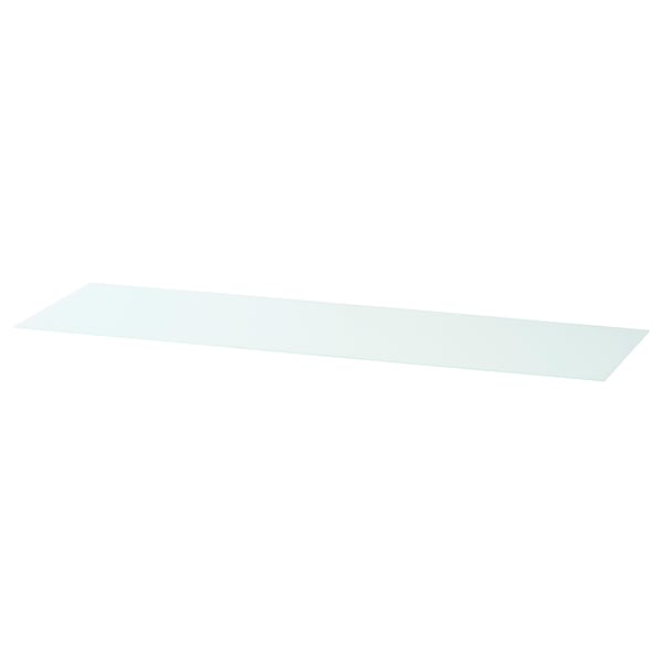 MALM Piano in vetro, bianco, 160x48 cm