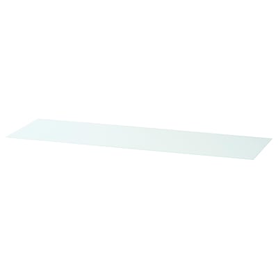 MALM Piano in vetro, bianco, 160x48 cm