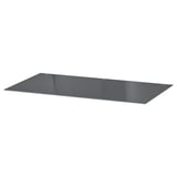 MALM Piano in vetro, trasparente grigio, 80x48 cm