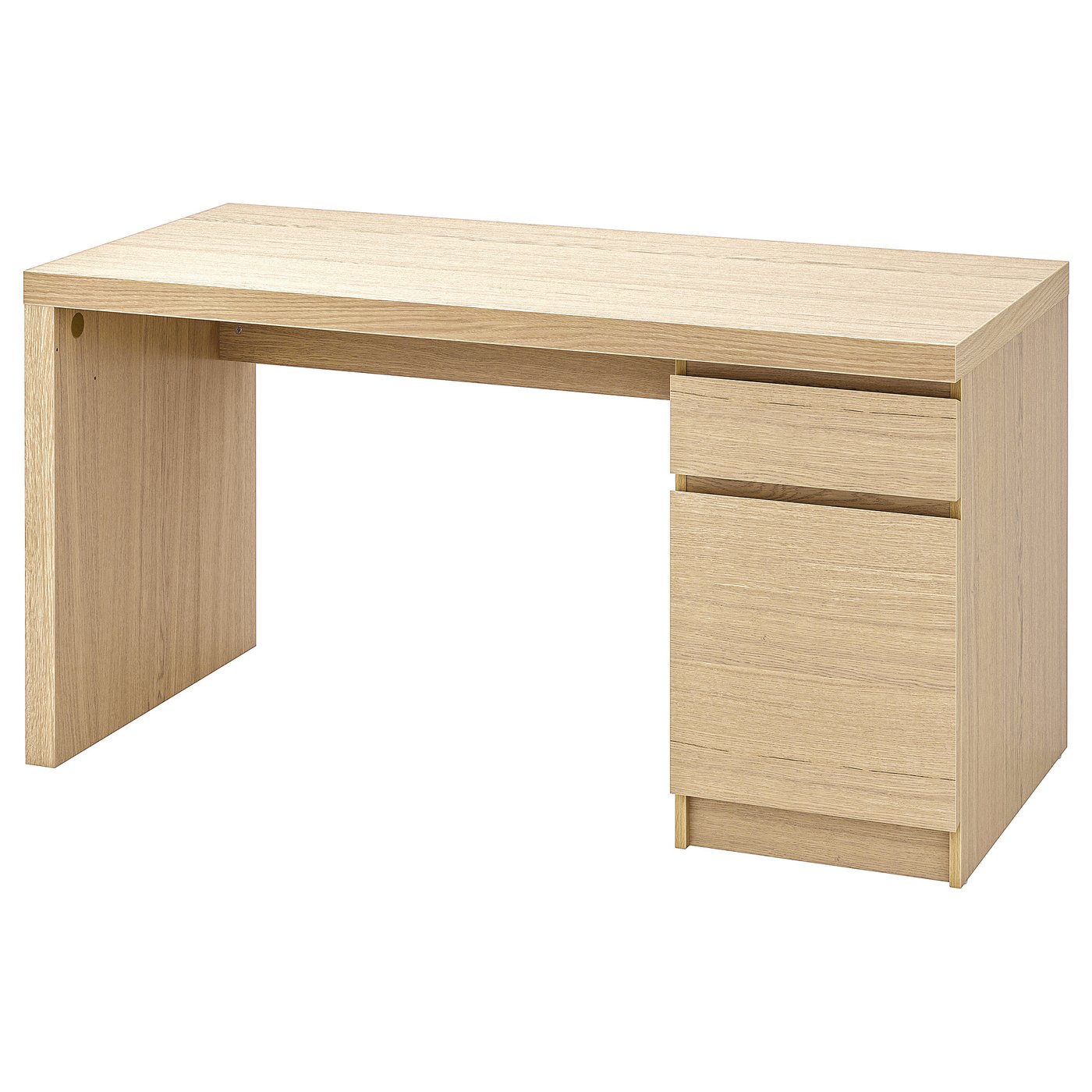 MALM Scrivania, impiallacciato rovere mord bianco, 140x65 cm - IKEA Svizzera