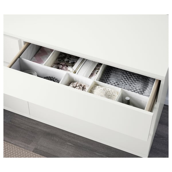 MALM Set camera da letto 4 pezzi, bianco, 180x200 cm