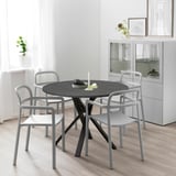 MARIEDAMM Tavolo, nero effetto marmo, 105 cm