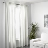 MERETE Tenda semioscurante, 2 teli, bianco/con nastro arricciatende, 145x300 cm