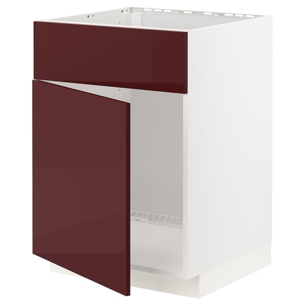 Lavelli Cucina Ikea Con Mobile.Metod Mobile Lavello Con Anta Frontale Bianco Kallarp Lucido Color Mogano Ikea Svizzera