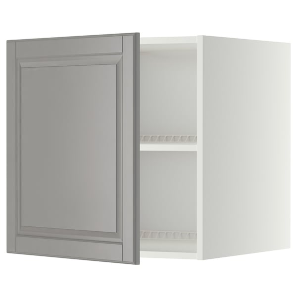 METOD Elemento top per frigo/congelatore, bianco/Bodbyn grigio, 60x60 cm