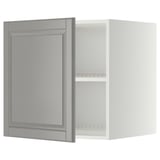 METOD Elemento top per frigo/congelatore, bianco/Bodbyn grigio, 60x60 cm