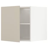 METOD Elemento top per frigo/congelatore, bianco/Havstorp beige, 60x60 cm