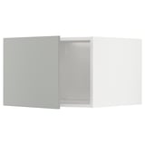 METOD Elemento top per frigo/congelatore, bianco/Havstorp grigio chiaro, 60x40 cm