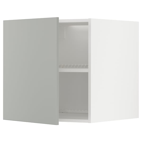 METOD Elemento top per frigo/congelatore, bianco/Havstorp grigio chiaro, 60x60 cm