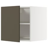 METOD Elemento top per frigo/congelatore, bianco/Havstorp marrone-beige, 60x60 cm