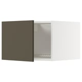 METOD Elemento top per frigo/congelatore, bianco/Havstorp marrone-beige, 60x40 cm