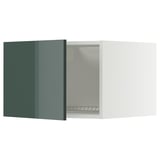 METOD Elemento top per frigo/congelatore, bianco/Kallarp grigio-verde scuro lucido, 60x40 cm