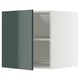 Opzione: METOD Elemento top per frigo/congelatore, bianco/Kallarp grigio-verde scuro lucido, 60x60 cm