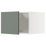 METOD Elemento top per frigo/congelatore, bianco/Nickebo grigio-verde opaco, 60x40 cm