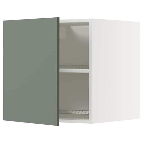 METOD Elemento top per frigo/congelatore, bianco/Nickebo grigio-verde opaco, 60x60 cm